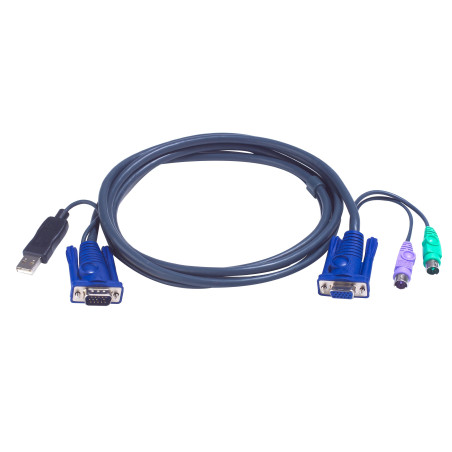 CABLE DE CONEXION KVM USB 5Mts (VGA + USB)