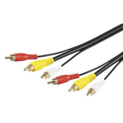 CABLE AUDIO-VIDEO 3 x RCA M-M DE 10Mts.