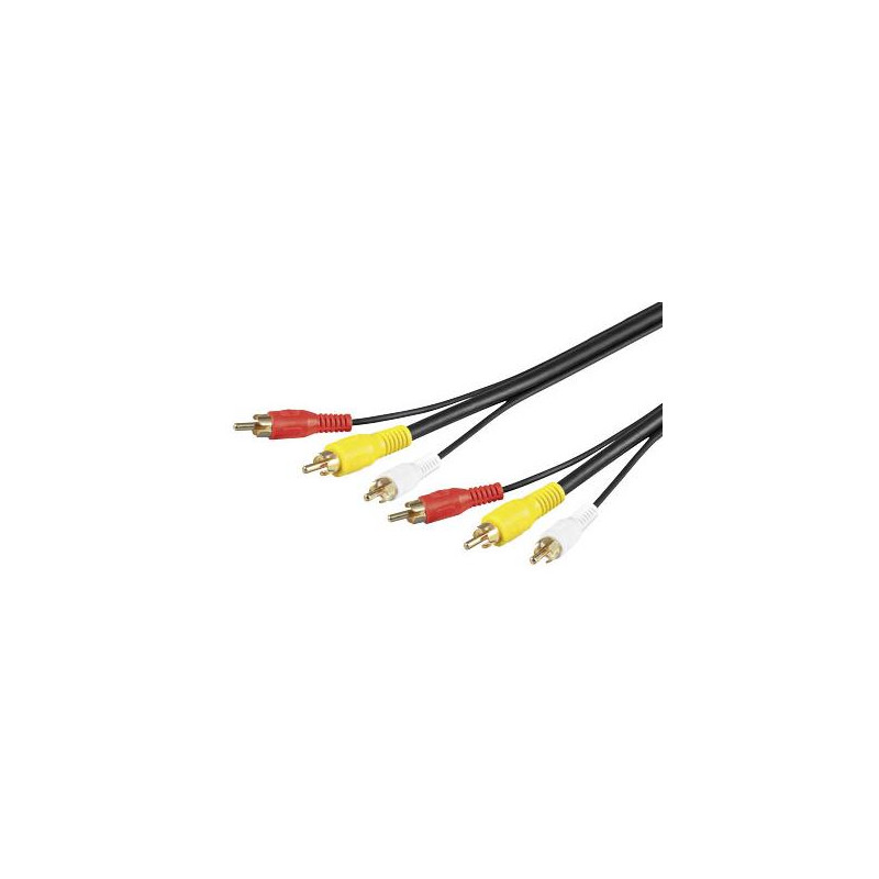 CABLE AUDIO-VIDEO 3 x RCA M-M DE 10Mts.