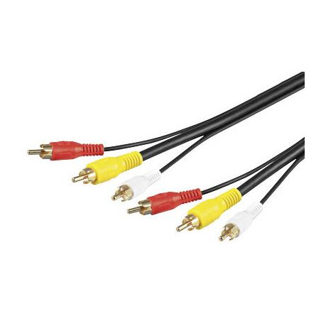 CABLE AUDIO-VIDEO 3 x RCA M-M DE 10Mts.