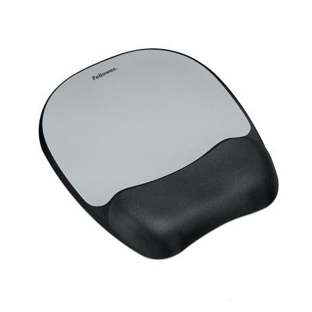 ALFOMBRILLA Y REPOSAMUÑECAS MEMORY FOAM PLATA
