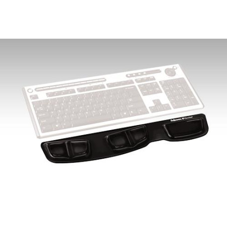 REPOSAMUÑECAS TECLADO GEL NEGRO CON CANAL