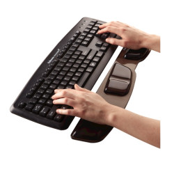 REPOSAMUÑECAS TECLADO GEL NEGRO CON CANAL