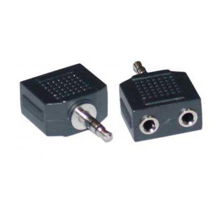 ADAPTADOR AUDIO 1 X JACK 3.5 M  - 2 HEMBRAS STEREO