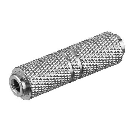 ADAPTADOR JACK 3.5 ESTEREO HEMBRA - HEMBRA METALIC