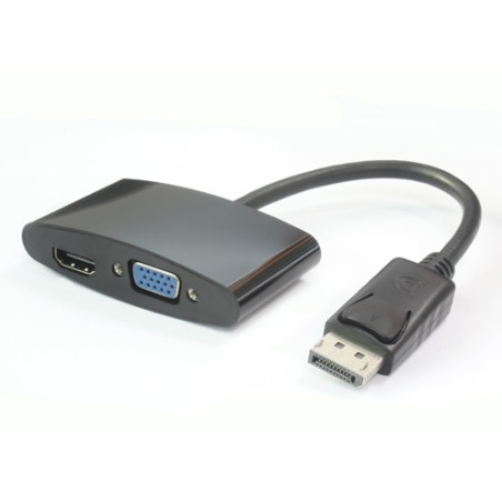 CONVERSOR DE VIDEO DISPLAYPORT - VGA + HDMI 15cm