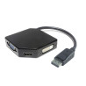 CONVERSOR DISPLAYPORT - DVI + VGA + HDMI 15cm