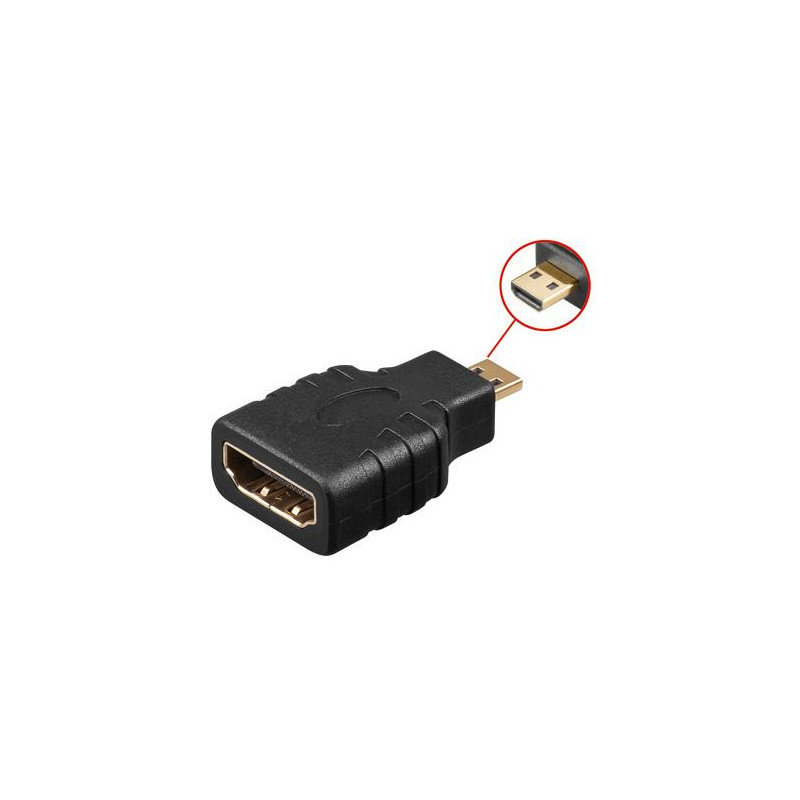 ADAPTADOR HDMI HEMBRA - MICRO HDMI TIPO D MACHO