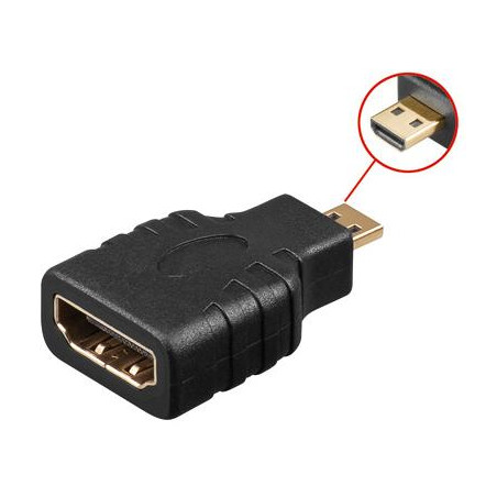 ADAPTADOR HDMI HEMBRA - MICRO HDMI TIPO D MACHO