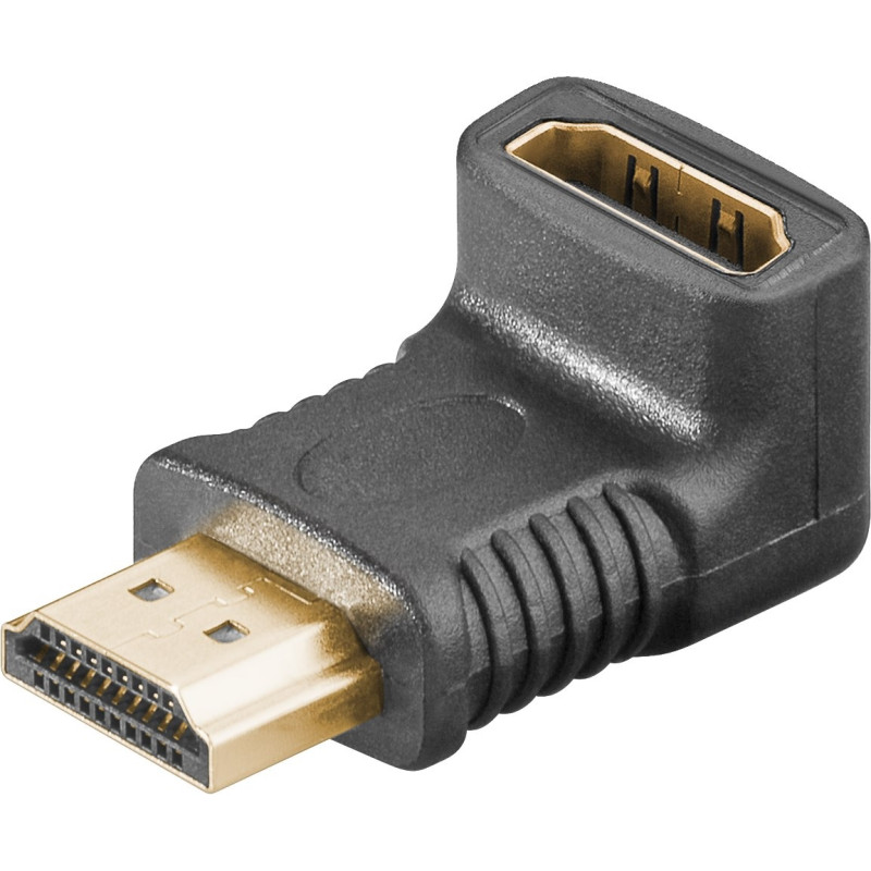 ADAPTADOR HDMI MACHO - HDMI HEMBRA ACODADO 270º