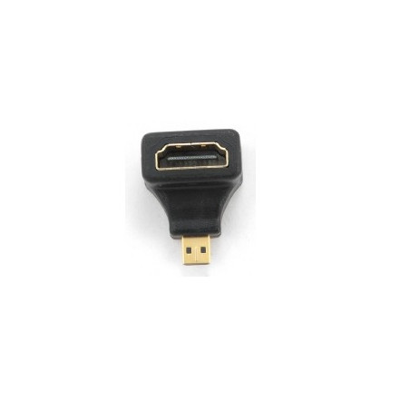 ADAPTADOR HDMI HEMBRA - MICRO HDMI  MACHO ACODADO