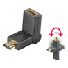 ADAPTADOR HDMI (M) - HDMI (H) ARTICULADO GIRO 180º