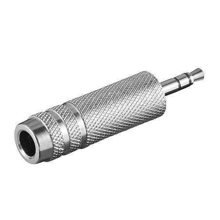 ADAPTADOR JACK 6.35 ESTEREO HEMBRA - JACK 3.5 M