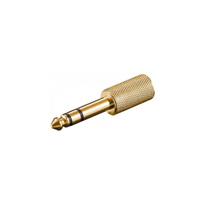 ADAPTADOR JACK 6.35 MACHO- 3.5 HEMBRA ESTEREO