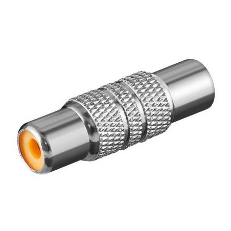 ADAPTADOR AUDIO -VIDEO 1 X RCA H - H  METALICO