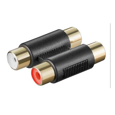 ADAPTADOR AUDIO 2 X RCA H - H  PVC INYECTADO