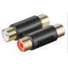 ADAPTADOR AUDIO 2 X RCA H - H  PVC INYECTADO