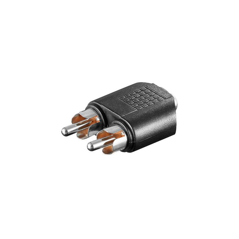 ADAPTADOR AUDIO 2 X RCA M - 1 X JACK 3.5 H COMPAC