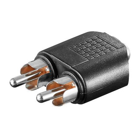 ADAPTADOR AUDIO 2 X RCA M - 1 X JACK 3.5 H COMPAC
