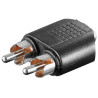 ADAPTADOR AUDIO 2 X RCA M - 1 X JACK 3.5 H COMPAC
