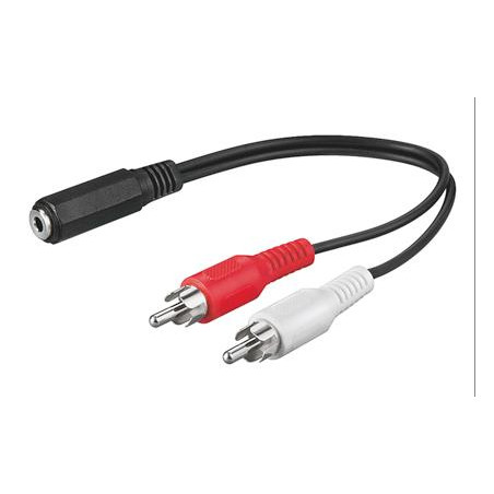 ADAPTADOR AUDIO 1 X JACK 3.5 H - 2 X RCA M  0.20M