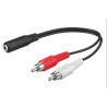ADAPTADOR AUDIO 1 X JACK 3.5 H - 2 X RCA M  0.20M