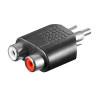 ADAPTADOR AUDIO 1 X RCA M  - 2 RCA H COMPACTO