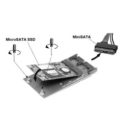 ADAPTADOR INTERNO SSD 1.8 MICROSATA a MINISATA