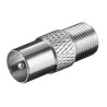 ADAPTADOR CABLE ANTENA TV  F (H) - COAXIAL SAT (M)