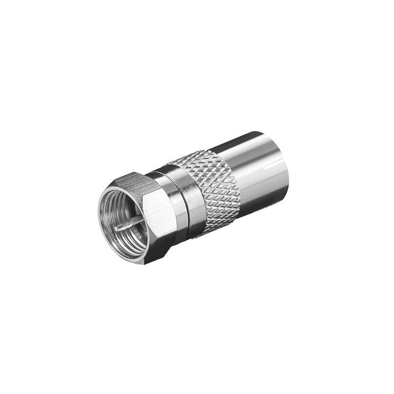ADAPTADOR CABLE ANTENA TV  F (M) - COAXIAL SAT (H)
