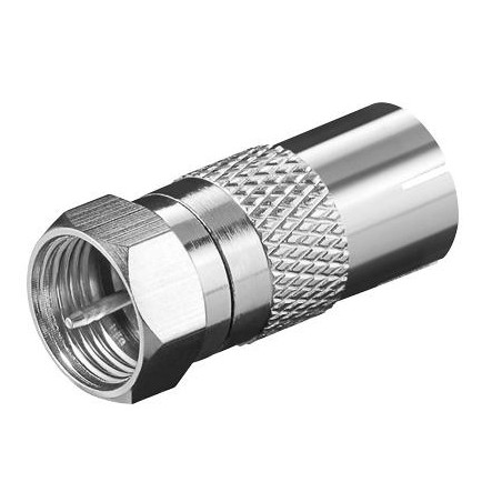 ADAPTADOR CABLE ANTENA TV  F (M) - COAXIAL SAT (H)