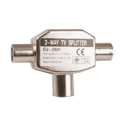 SPLITTER ANTENA TV (TDT) 2 X MACHO  - 1 X HEMBRA