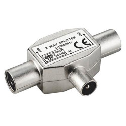 ADAPTADOR ANTENA TV (TDT) 2 X HEMBRA  - 1 X MACHO