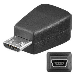 ADAPTADOR USB MICRO B MACHO - MINI B 5 PIN HEMBRA