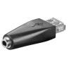 ADAPTADOR USB TIPO A HEMBRA - JACK 3.5 HEMBRA