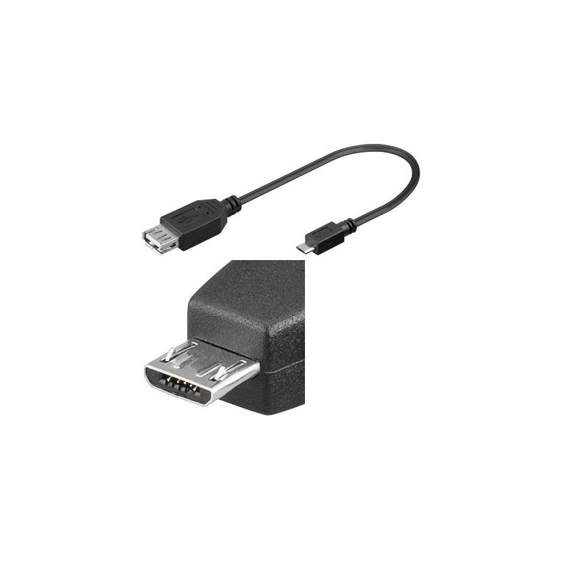 ADAPTADOR USB TIPO A(H)-MICRO USB B (M) OTG 0.15Mt