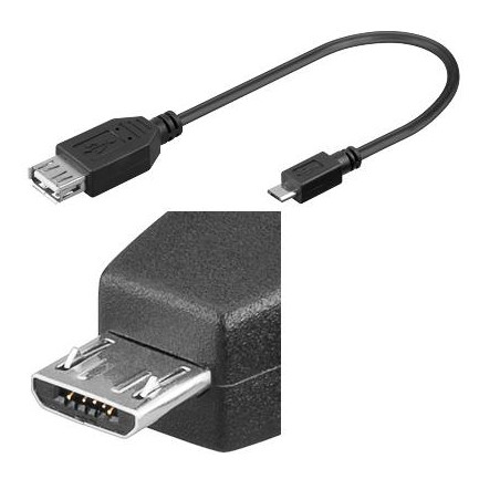ADAPTADOR USB TIPO A(H)-MICRO USB B (M) OTG 0.15Mt