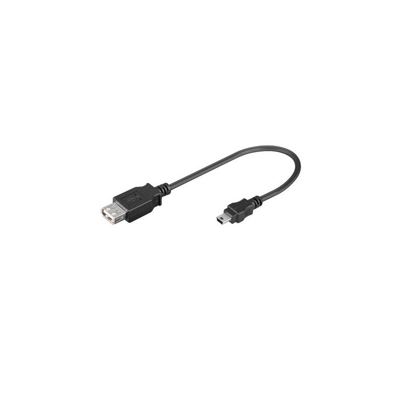 ADAPTADOR USB TIPO A (H) - MINI USB 5 PIN (M) 0.2M