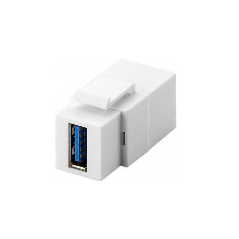 ADAPTADOR USB 3.0 TIPO A H-H KEYSTONE PANEL BLANCO