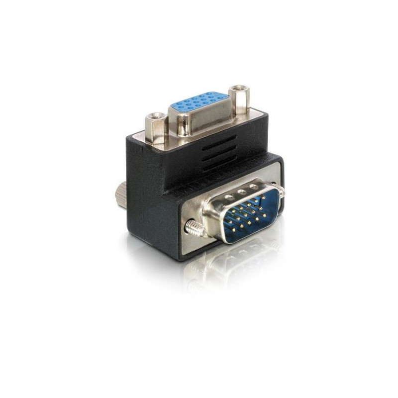 MINI ADAPTADOR VGA  ACODADO HD15M-HD15H.