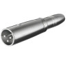ADAPTADOR AUDIO  XLR 3P MACHO - JACK 6.35 MONO HEM