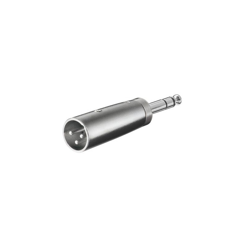 ADAPTADOR AUDIO  XLR 3P MACHO - JACK 6.35 STERO M