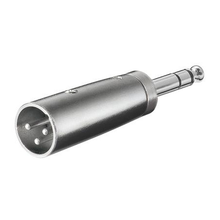 ADAPTADOR AUDIO  XLR 3P MACHO - JACK 6.35 STERO M