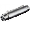 ADAPTADOR AUDIO  XLR 3P HEMBRA- XLR 3P HEMBRA