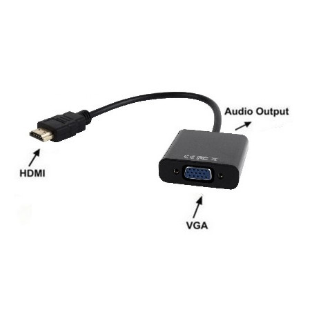 CONVERSOR DE VIDEO CPU HDMI - MONITOR VGA + AUDIO