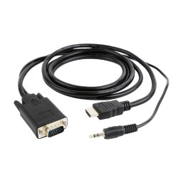 CABLE HDMI v1.4 ( CPU) - VGA+AUDIO (PANTALLA) 3 m