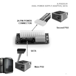 ADAPTADOR  FUENTE ALIMENTACION  DUAL SATA