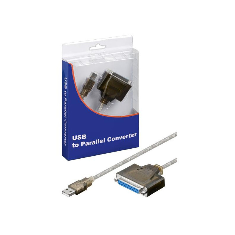 CONVERSOR USB A PARALELO DB25H 1.5Mts