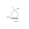 BASE BRIDAS ADHESIVA PARA MESA/ PARED PACK 20/U