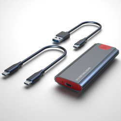 CAJA EXTERNA USB-C 3.1 SSD M.2 NVME+SATA UASP